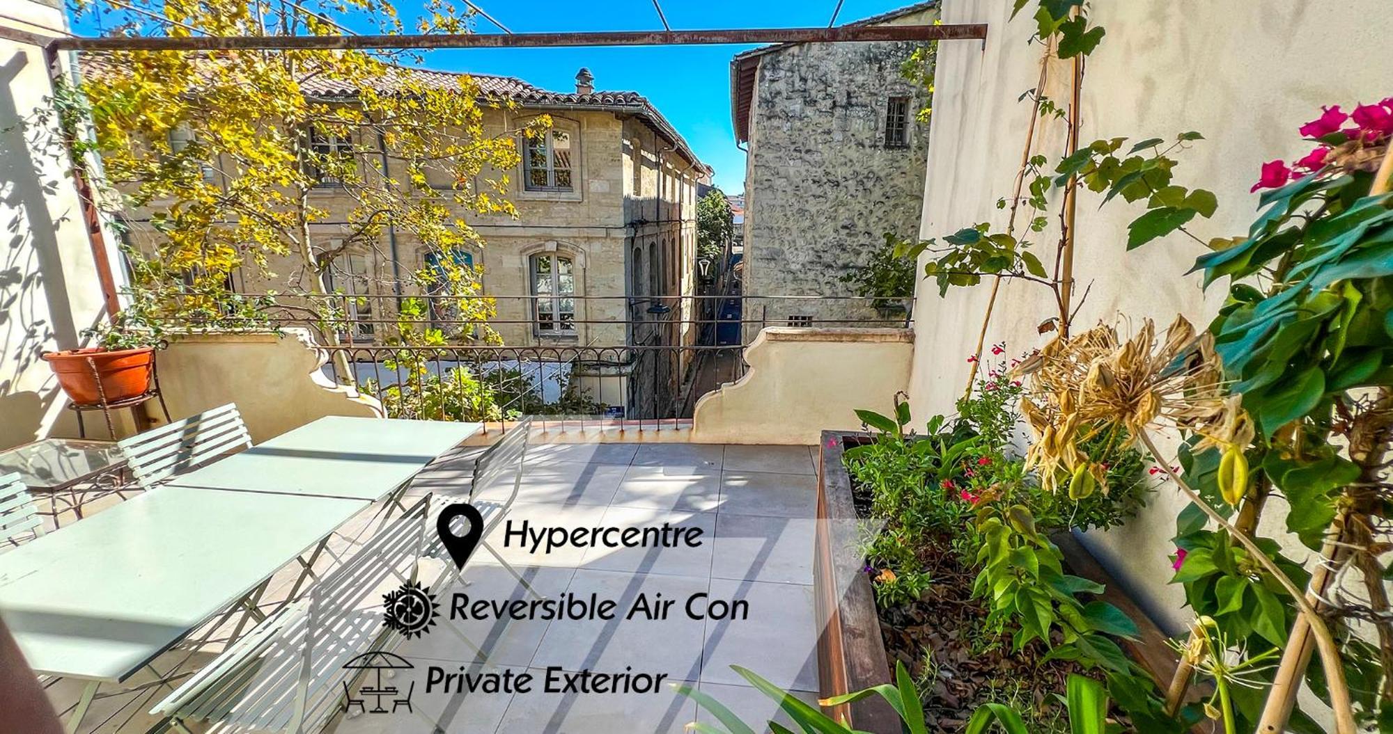Ac - Private Exterior - Duplex Quartier Des Artistes Apartment Avignon Bagian luar foto